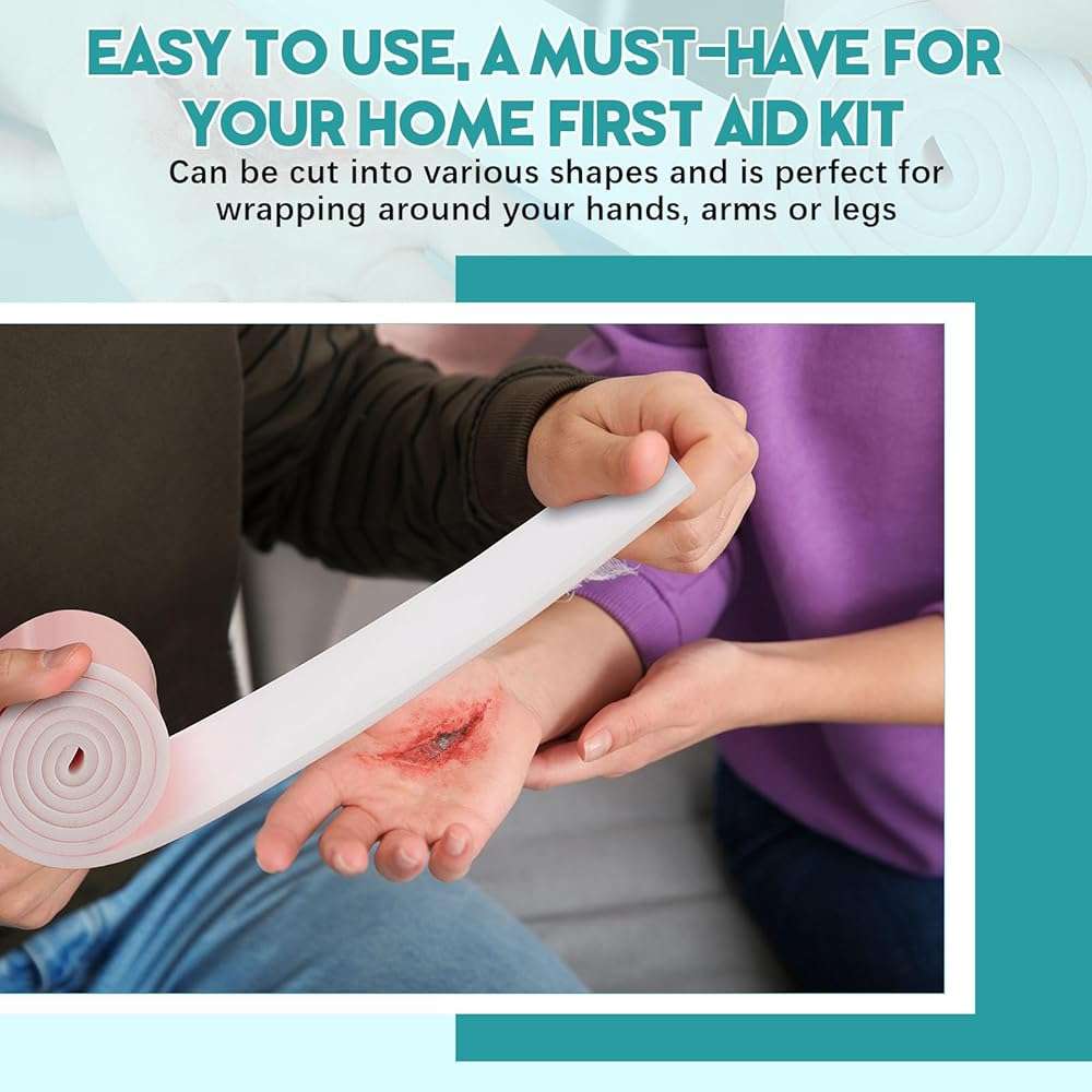 Geiserailie Foam Dressing Roll 4 x 24 Inch Sterile Non-Adhesive Hydrophilic Pads Without Border Polymeric Membrane Wound Dressing for Wound Care - Image 4
