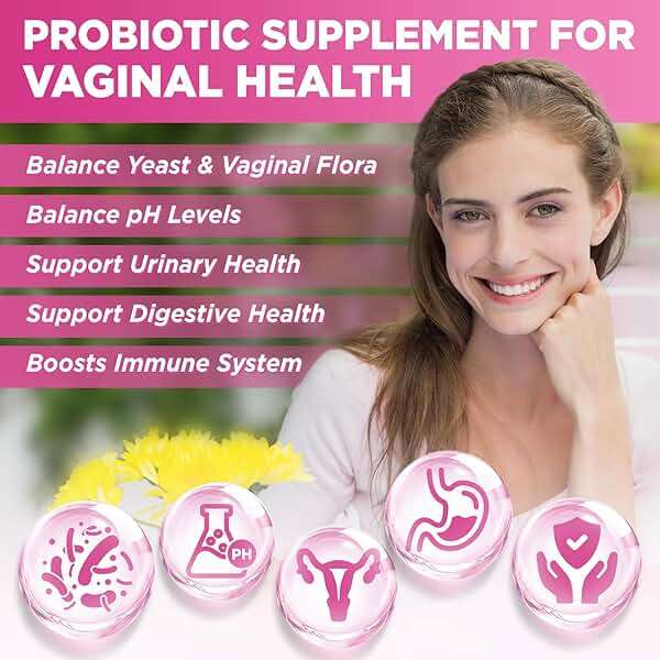 Vaginal Probiotics Gummies for Women Balanced pH, 50 Billion CFUs for Feminine Vaginal odor & Flora, Cranberry, D-Mannose, Vitamin C for Yeast Balance & Immune Health, Sugar Free, Pineapple, 60 Chews - Image 4