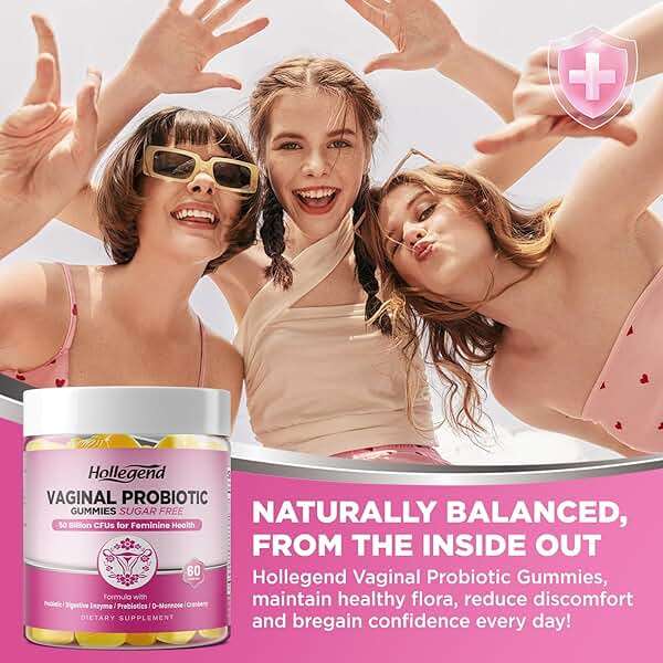 Vaginal Probiotics Gummies for Women Balanced pH, 50 Billion CFUs for Feminine Vaginal odor & Flora, Cranberry, D-Mannose, Vitamin C for Yeast Balance & Immune Health, Sugar Free, Pineapple, 60 Chews - Image 5