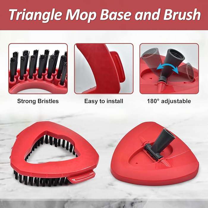 Mop Heads Replacements for Ocedar, Mop Replace Heads for O Cedar, Spin Mops Replacement Head for O-Cedar Easywring 1-Tank System, Includes Microfiber Refills, Scrub Brush, Pedal Bearing Replacement - Image 6