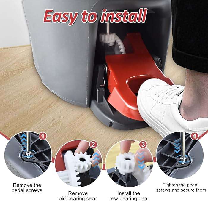 Mop Heads Replacements for Ocedar, Mop Replace Heads for O Cedar, Spin Mops Replacement Head for O-Cedar Easywring 1-Tank System, Includes Microfiber Refills, Scrub Brush, Pedal Bearing Replacement - Image 8