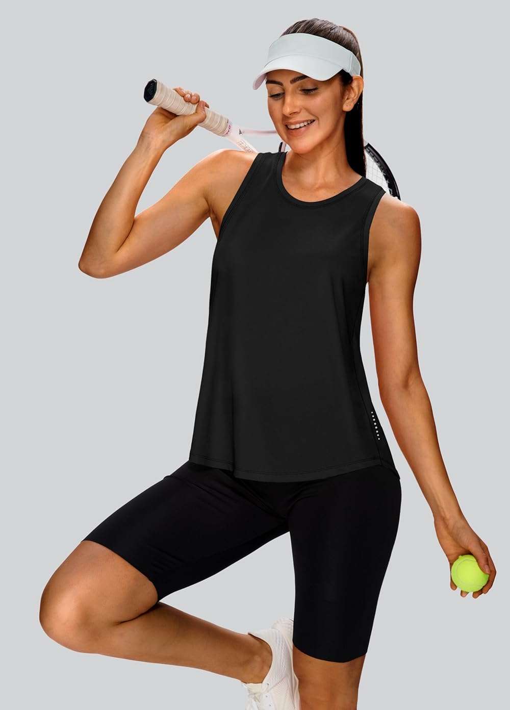 XIEERDUO Tank Top for Women Racerback Sleeveless Workout Tops Loose Fit Yoga Running Gym Shirts for Women - Image 3