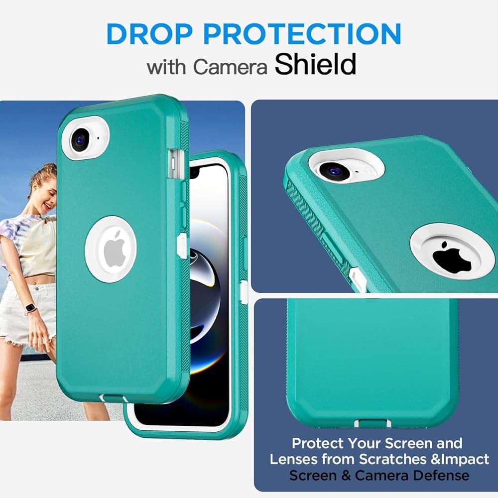 AICase for iPhone 17e/iPhone 16e Case 2026,Heavy Duty Drop Protection Full Body Rugged Shockproof/Drop Proof/Dust Proof Military Protective Tough Durable Cell Phone Cover for iPhone 17e/16e 6.1_5 - Image 2