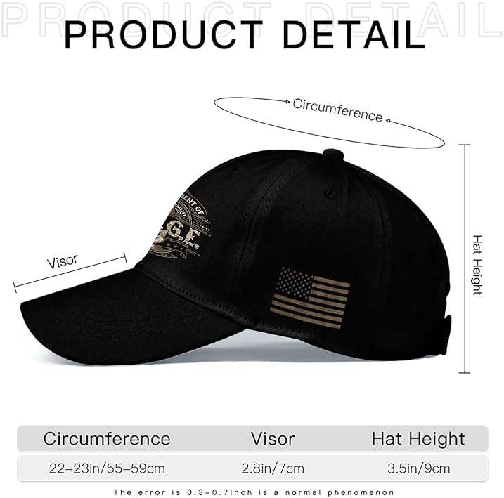 VATANAS Doge Department of Government Efficiency Hat, Doge Hats for Men, Doge Cap, Political Hat - Image 6