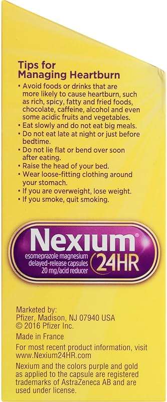 Nexium 24HR Acid Reducer Heartburn Relief Capsules for All-Day and All-Night Protection from Frequent Heartburn, Heartburn Medicine with Esomeprazole Magnesium - 42 Count - Image 11