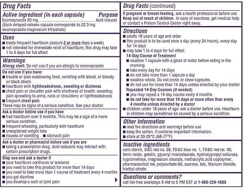 Nexium 24HR Acid Reducer Heartburn Relief Capsules for All-Day and All-Night Protection from Frequent Heartburn, Heartburn Medicine with Esomeprazole Magnesium - 42 Count - Image 13