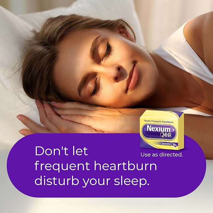Nexium 24HR Acid Reducer Heartburn Relief Capsules for All-Day and All-Night Protection from Frequent Heartburn, Heartburn Medicine with Esomeprazole Magnesium - 42 Count - Image 6