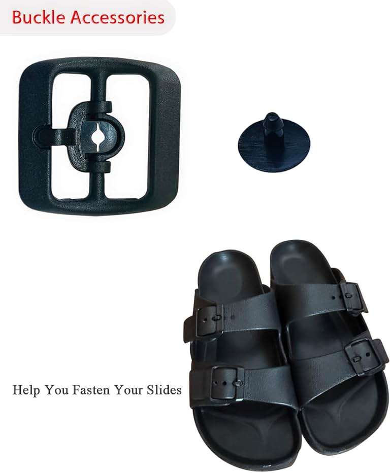 Lopau Replacement Buckle for Arizona Essentials Slide-On Sandal, Double Strap Clasp Repair for EVA Open-Back Clog Men and Women - Image 3