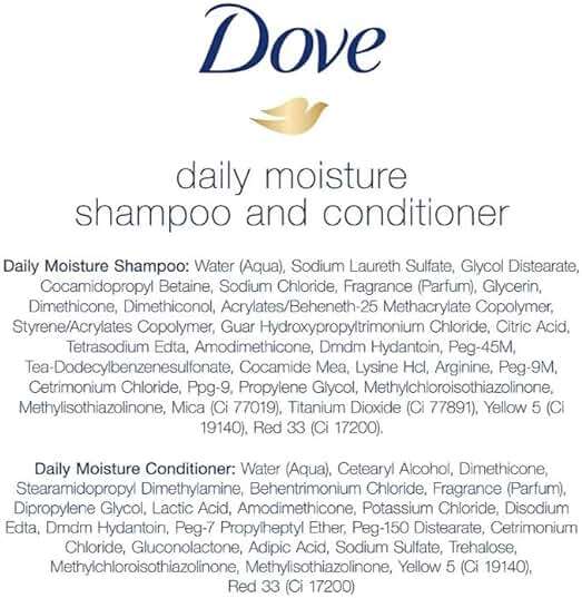 Dove Daily Moisture Shampoo & Conditioner Set – Deep Hydration with Hyaluronic Acid for Smoothing & Revitalizing Dry, Damaged Hair, 18 Oz Ea - Image 2
