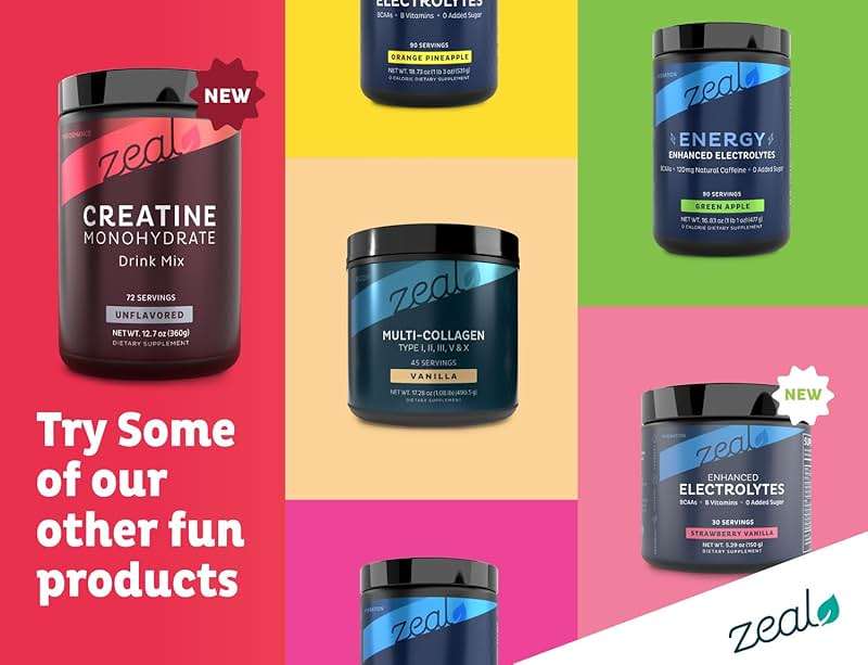 Zeal Micronized Creatine Monohydrate Powder | Pure Unflavored Creatine | 5g per Serving, 72 Servings | Supports Muscle Growth, Strength & Recovery | Creatina Monohidratada en Polvo - Image 5