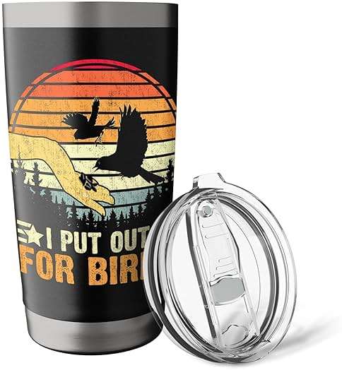 Bird Feeder - I Put Out For Birds Stainless Steel Insulated Tumbler - Image 6