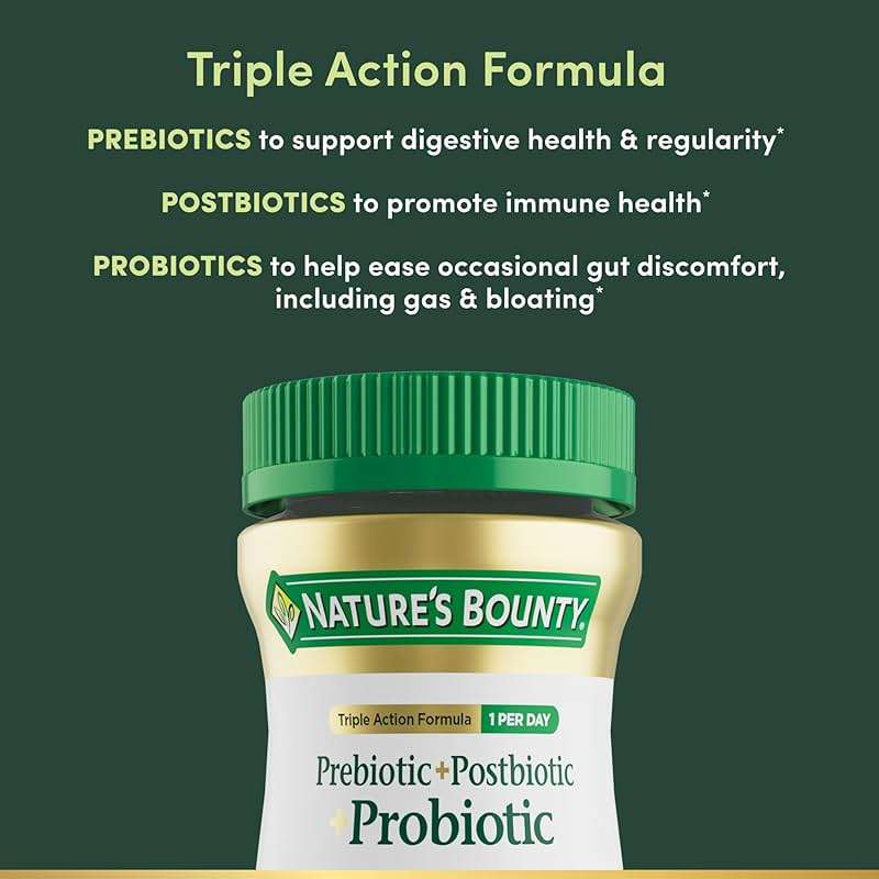 Nature’s Bounty Pre + Pro + Postbiotic Gummies for Digestive Health, Immune Support - Probiotic Gummies for Gut Health, Tropical Mango Flavor, 30 Ct - Image 3
