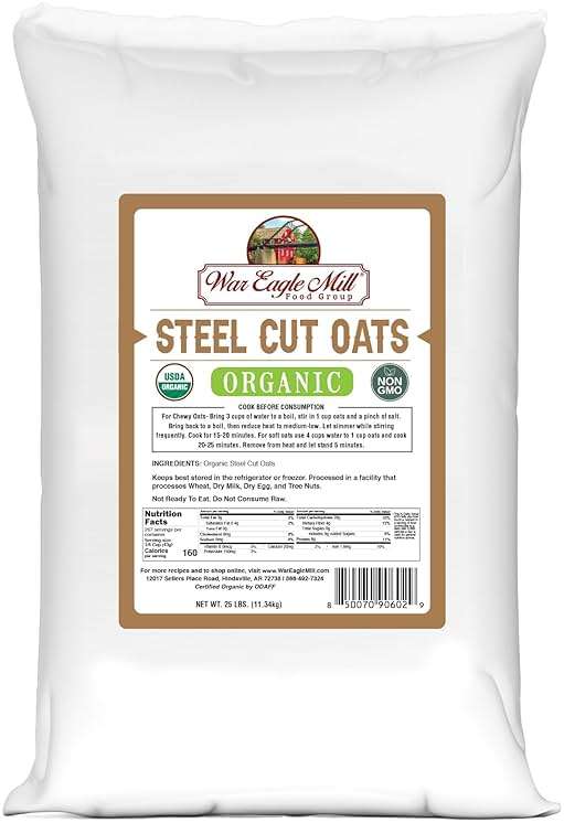 War Eagle Mill Organic Steel Cut Oats, 25 Pounds - Image 1