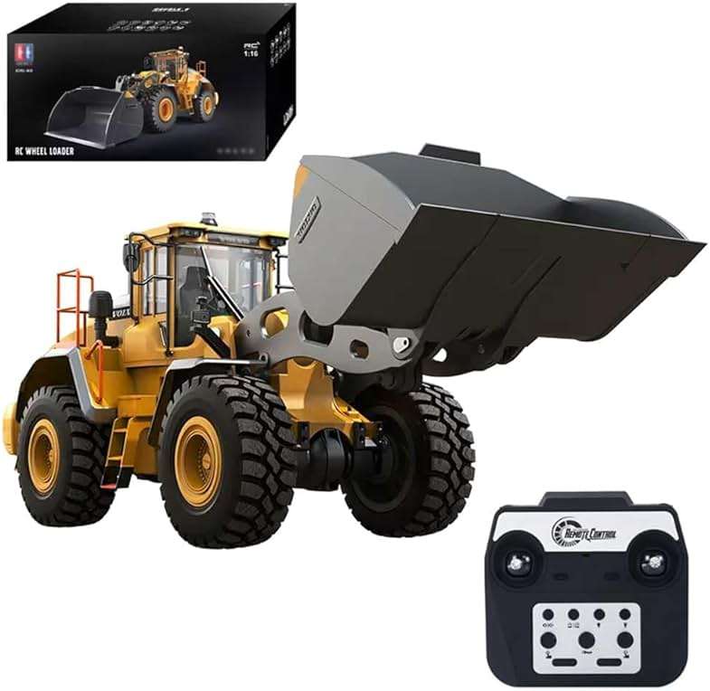 WANZRXX 1/16 RC Loader for Adult L260H Remote Control Wheel Loader Metal Shovel & Boom 4WD 2.4G Fully Functional Heavy Duty Construction Vehicle Light Sound Dozer Front Bulldozer Engineering Truck - Image 1