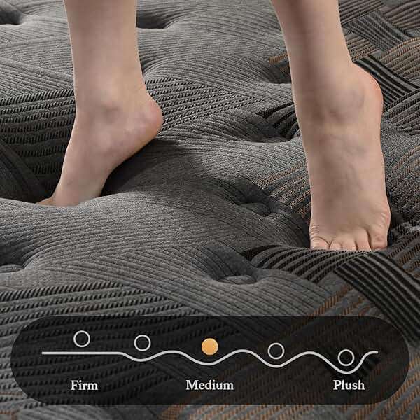 Huwesal Queen Mattress 10 Inch, Medium Firm Memory Foam Bed in a Box, Cooling Gel Infused, Targeted Lumbar & Back Support, Pressure Relief, Fiberglass Free, CertiPUR-US Certified, 100-Night Trial - Image 2