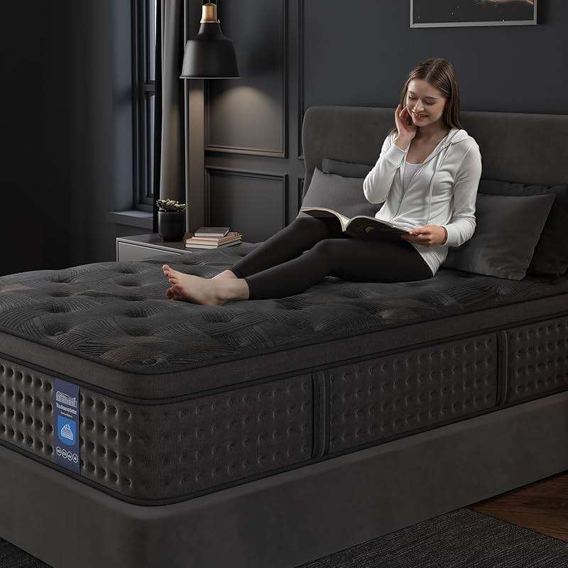Huwesal Queen Mattress 10 Inch, Medium Firm Memory Foam Bed in a Box, Cooling Gel Infused, Targeted Lumbar & Back Support, Pressure Relief, Fiberglass Free, CertiPUR-US Certified, 100-Night Trial - Image 7