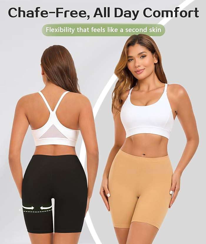 Okimay 4 Pack Cotton Boy Shorts Underwear for Women Anti Chafing Shorts for Under Dresses Soft Boxers Panties - Image 2