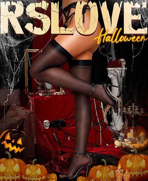 RSLOVE Thigh High Stockings for Women – Sheer Stockings Nylon Pantyhose Perfect for Garter Belts & Lingerie Outfits - Image 2