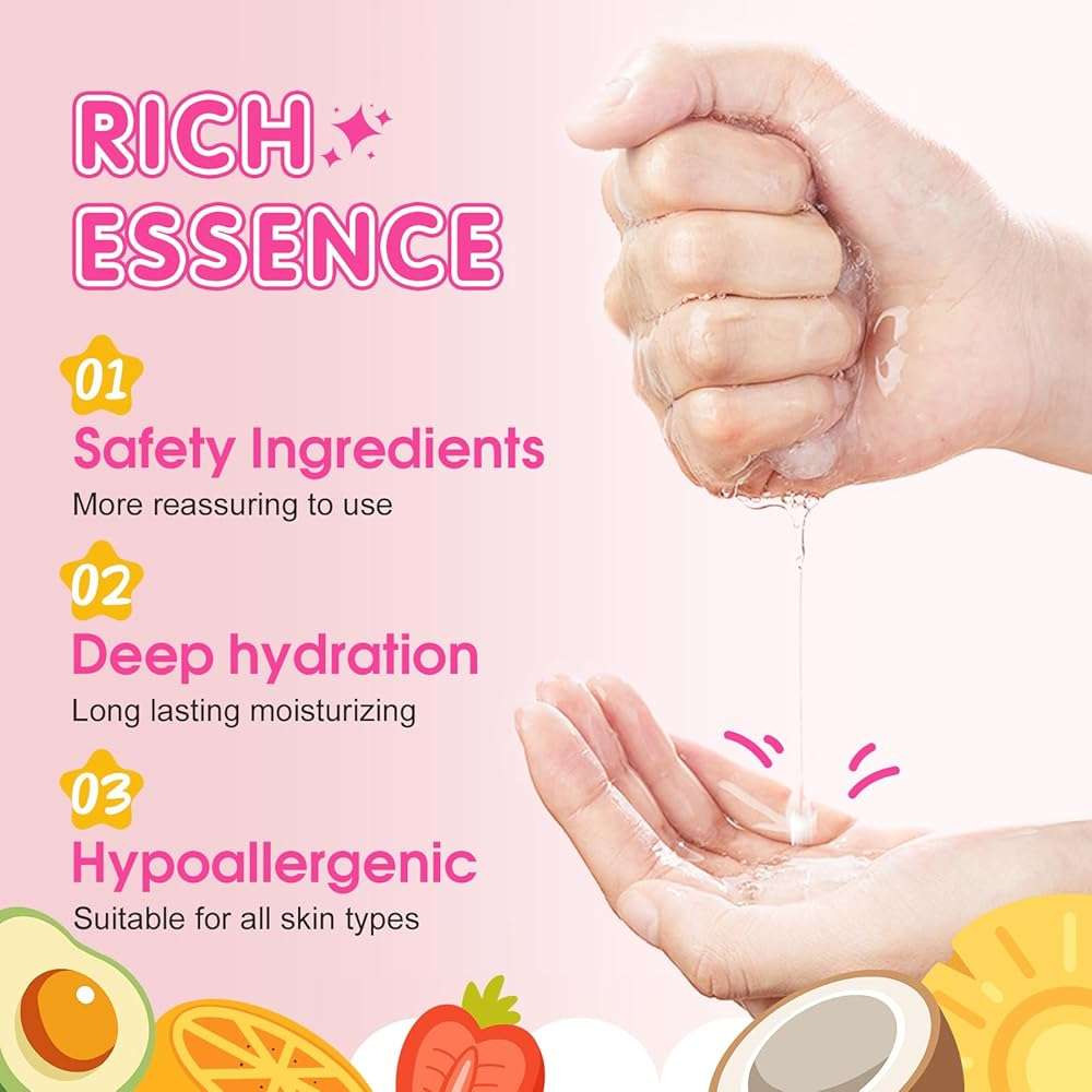 14 Pack Fruit Face Masks Skincare for Kids, Sheet Hydrating Facial Mask for All Skin Types, Bulk Collagen Face Mask for Women Skin Care, Birthday Party Spa Gifts for Teens Girls - Image 5