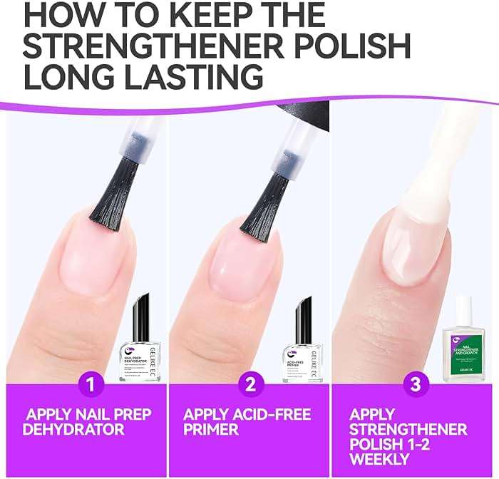 Nail Strengthener Protein for Damaged Nails: Pink 6 in 1 Natural Nail Hardener Extra Strong and Growth - Long Lasting Repair for Damaged Nails - Growth Oil for Salon Home Daily Work - Image 4