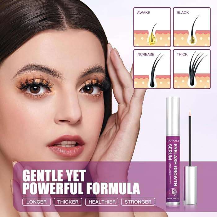 Premium Eyelash Growth Serum - Lash Enhancing Serum with Advanced Formula to Boost Longer Fuller and Thicker Looking Lashes - Vegan & Cruelty - Free Treatment 5mL 0.17 Fl Oz - Image 3