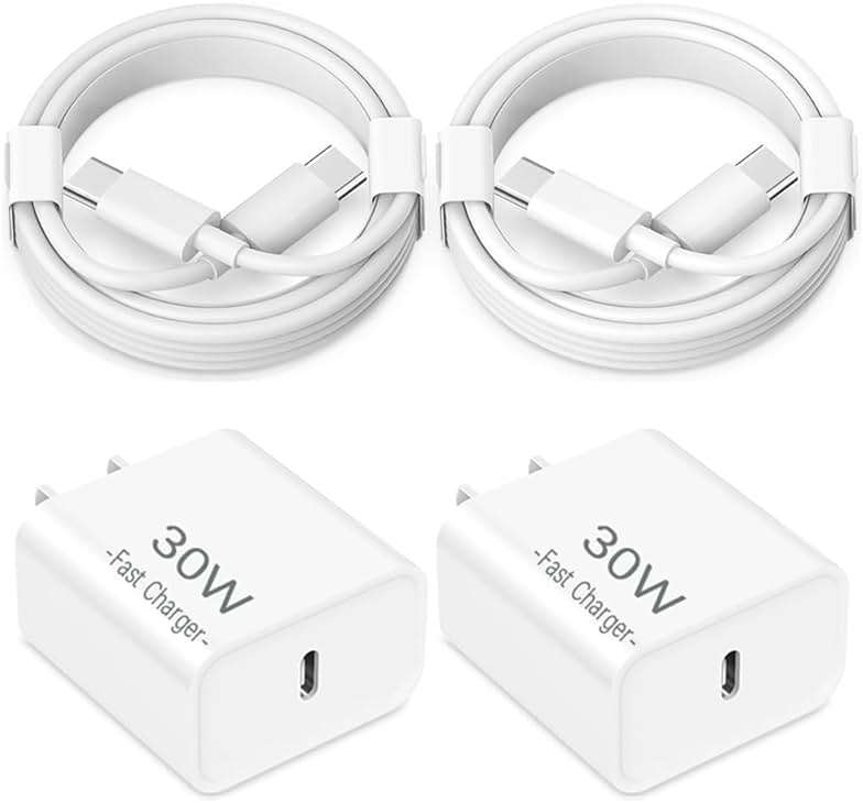 iPhone 17 Charger iPhone 16 15 Fast Charging 30W USB C Charger Block Type C Chargers 2 Pack 6FT Cord with iPhone 17/17 Plus/17 Pro/16 Pro Max/16/16 Plus/16 Pro/16 Pro Max/iPhone 15/15 Pro Max - Image 1