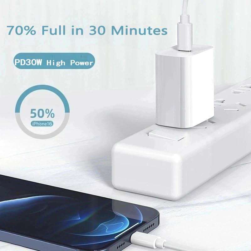iPhone 17 Charger iPhone 16 15 Fast Charging 30W USB C Charger Block Type C Chargers 2 Pack 6FT Cord with iPhone 17/17 Plus/17 Pro/16 Pro Max/16/16 Plus/16 Pro/16 Pro Max/iPhone 15/15 Pro Max - Image 3