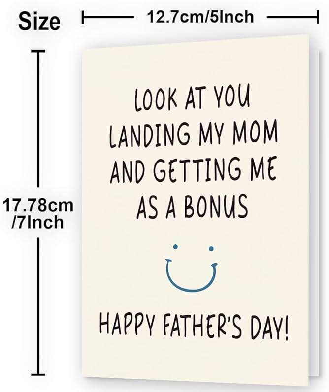 WowBefun Funny Fathers Day Card & Gifts from Daughter or Son | Dad Gifts for Fathers Day | Happy Father's Day Card & Gift for Dad | Father's Day Decorations - Image 3
