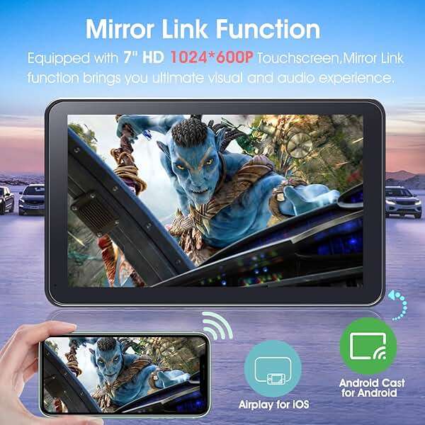 Portable Wireless Carplay Car Stereo 7" with Apple CarPlay/ Android Auto - Image 4