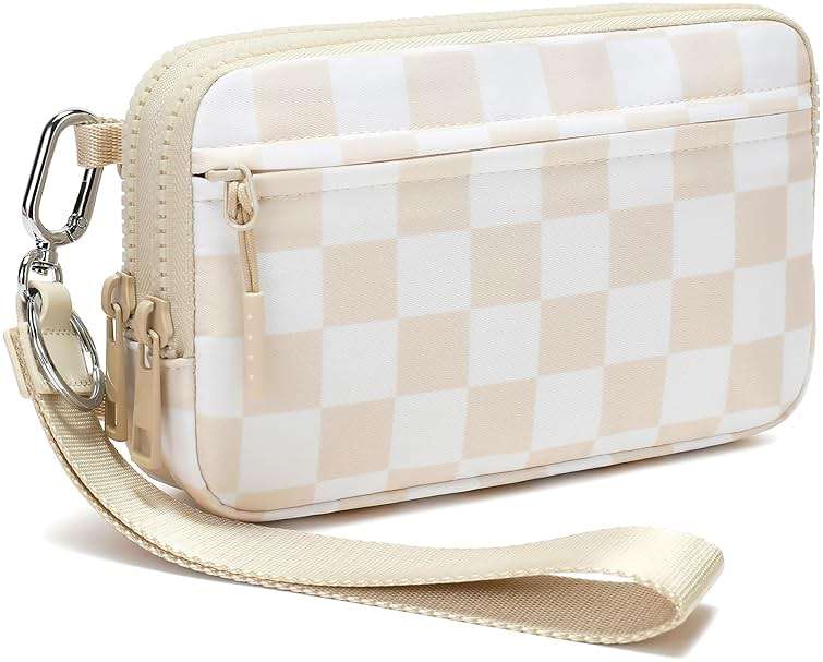 FODOKO Wristlet wallets for women Nylon Quilted Wallet with 4 Zippers,Travel Credit Card,Holder Cell Phone Organizer - Image 1