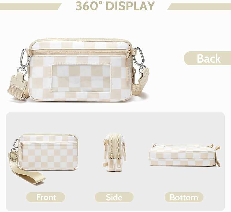 FODOKO Wristlet wallets for women Nylon Quilted Wallet with 4 Zippers,Travel Credit Card,Holder Cell Phone Organizer - Image 6