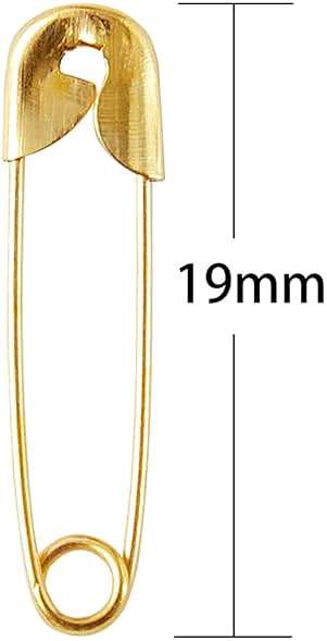XIYAOXI 19mm Mini Safety Pins - Pack of 200pcs Small Gold Safety Pins- Versatile Clothing Tag Pins for Repair, Crafting & Fashion Accessories Making in a PP Box - Image 3