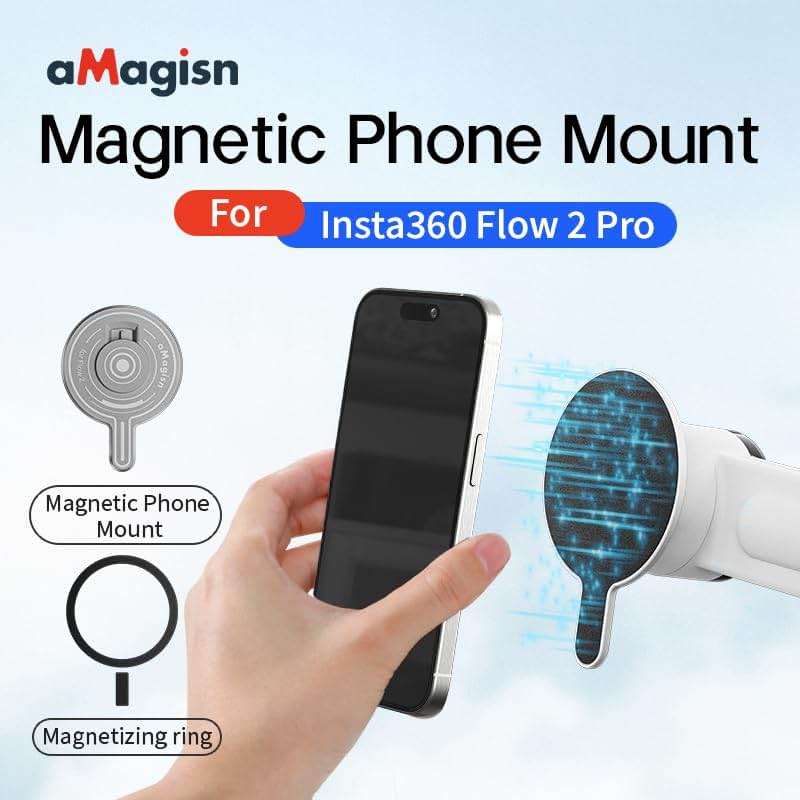 Magnetic Mount Adapter Accessories Compatible with Insta360 Flow 2 Pro Smartphone Gimbal Stabilizer (for Insta360 Flow 2 Pro) - Image 3
