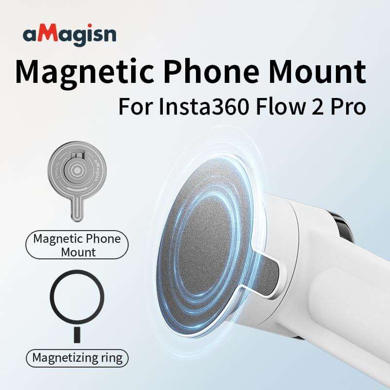 Magnetic Mount Adapter Accessories Compatible with Insta360 Flow 2 Pro Smartphone Gimbal Stabilizer (for Insta360 Flow 2 Pro) - Image 4