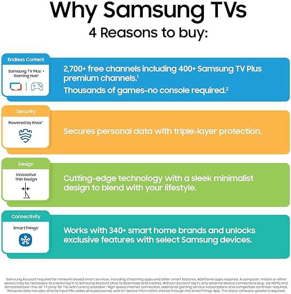 Samsung 65-Inch Class QLED Q7F Series Samsung Vision AI Smart TV (2025 Model, 65Q7F) Quantum HDR, Object Tracking Sound Lite, Q4 AI Gen1 Processor, 4K upscaling, Gaming Hub, Alexa Built-in - Image 8