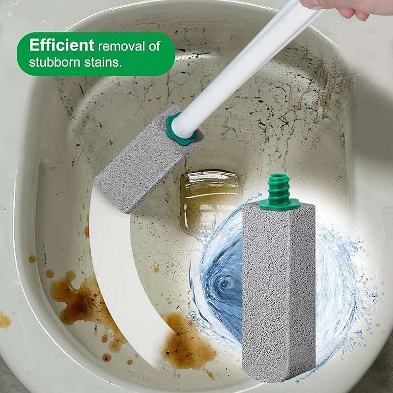 Pumice Stone Toilet Bowl Cleaner,Pumice Stone with 11.8 Inch Long Handle for Toilet,Bathtubs, Grills,Swimming Pools,Sinks Cleaning (2 Pack) - Image 4