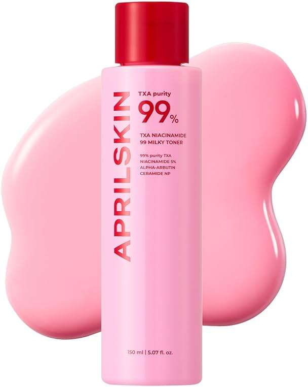 APRILSKIN TXA+Niacinamide 99 Pink Milky Toner | 99% High-Purity TXA 3%+ Niacinamide 5% for Brightening | Highly Concentrated Cream Toner | Deep Moisturizing Formula for Dull Skin | 5.07 fl.oz. - Image 1