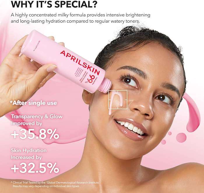 APRILSKIN TXA+Niacinamide 99 Pink Milky Toner | 99% High-Purity TXA 3%+ Niacinamide 5% for Brightening | Highly Concentrated Cream Toner | Deep Moisturizing Formula for Dull Skin | 5.07 fl.oz. - Image 3
