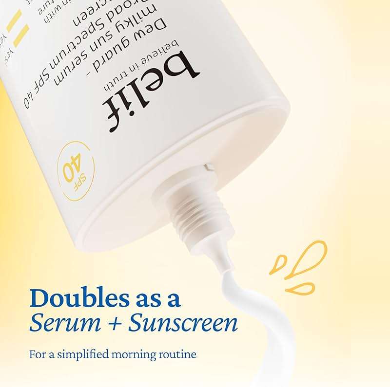 belif Milky Niacinamide Sunscreen SPF 40 – Lightweight & Invisible Sun Serum for Face with 7 Types of Hyaluronic Acid | No White Cast, Non-Comedogenic, Hydrating, Makeup-Gripping Primer (1.69 fl.oz) - Image 3
