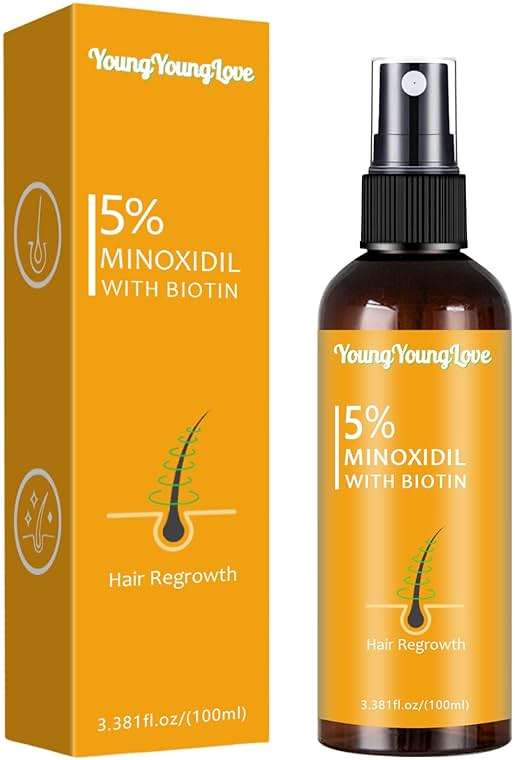 100ml 5% Minoxidil Spray with Biotin - Regrowth Treatment for Men & Women, Promotes Thicker, Stronger, Fuller Hair, Prevents Hair Loss, Minoxidil for Men Hair & Beard, Minoxidil for Women Hair Growth - Image 1