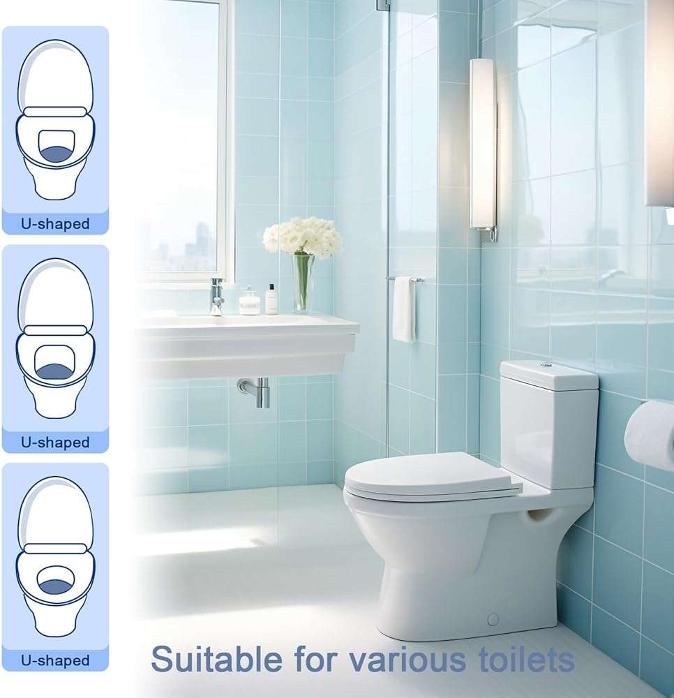 50PCS Toilet Seat Covers Disposable Flushable Travel Essentials for Public Restrooms, Airplane, Camping Convenient Paper Covers for Men Women - Image 4