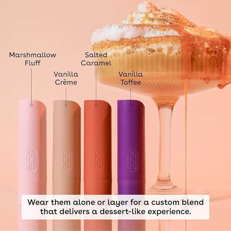 eos Flavor Lab Secret Menu Lip Balm Gift Set - 'Nilla Milkshake, Limited-Edition, Moisturizing, Hydrating, Dry Lips, Variety Pack, 0.14 oz, 4-Pack - Image 3