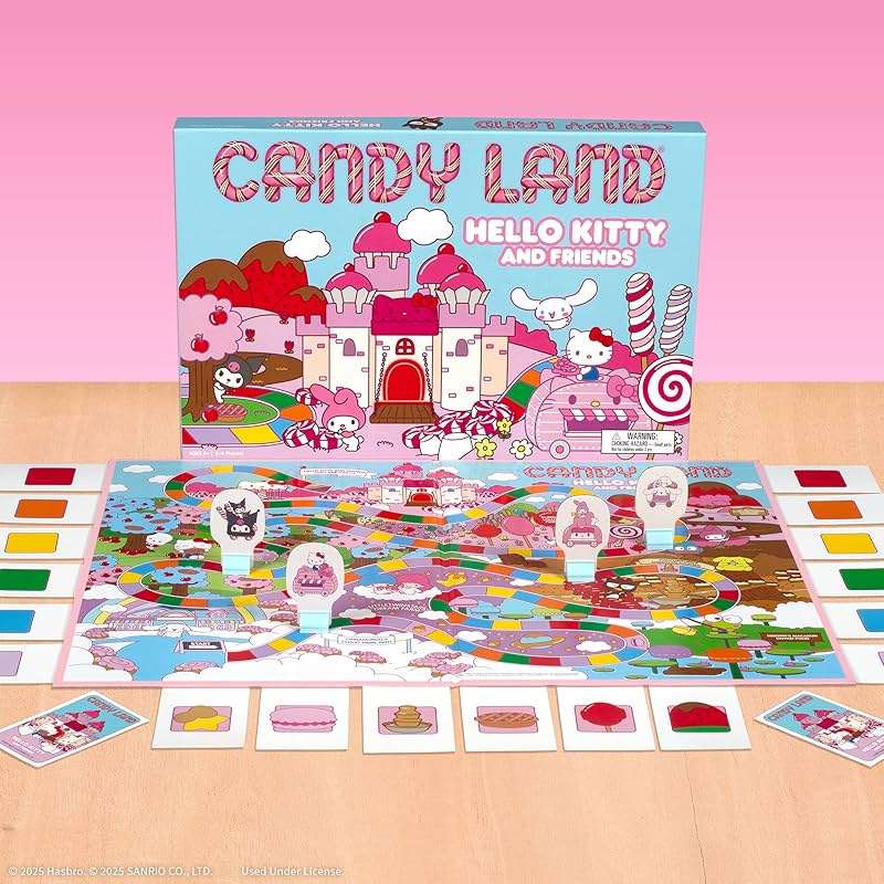 Candy Land: Hello Kitty & Friends Board Game, Play as Hello Kitty, My Melody, Cinnamoroll & Kuromi, Preschool & Family Board Game for Ages 5 +, 2-4 Players, Officially Licensed Sanrio Merchandise - Image 2