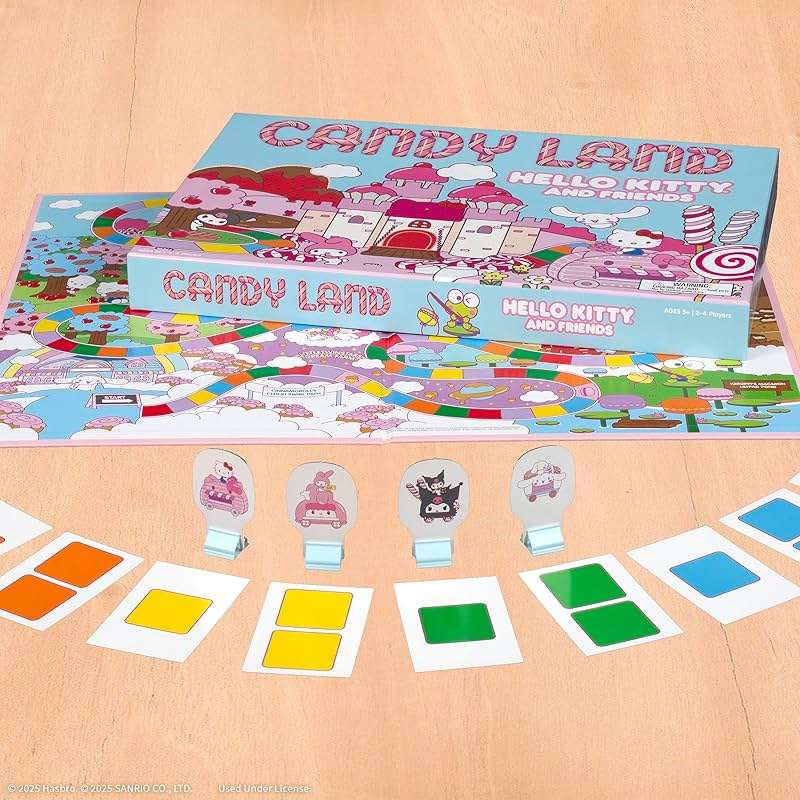 Candy Land: Hello Kitty & Friends Board Game, Play as Hello Kitty, My Melody, Cinnamoroll & Kuromi, Preschool & Family Board Game for Ages 5 +, 2-4 Players, Officially Licensed Sanrio Merchandise - Image 4