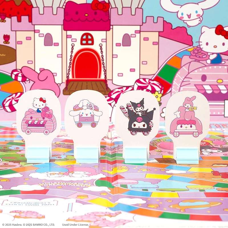 Candy Land: Hello Kitty & Friends Board Game, Play as Hello Kitty, My Melody, Cinnamoroll & Kuromi, Preschool & Family Board Game for Ages 5 +, 2-4 Players, Officially Licensed Sanrio Merchandise - Image 5