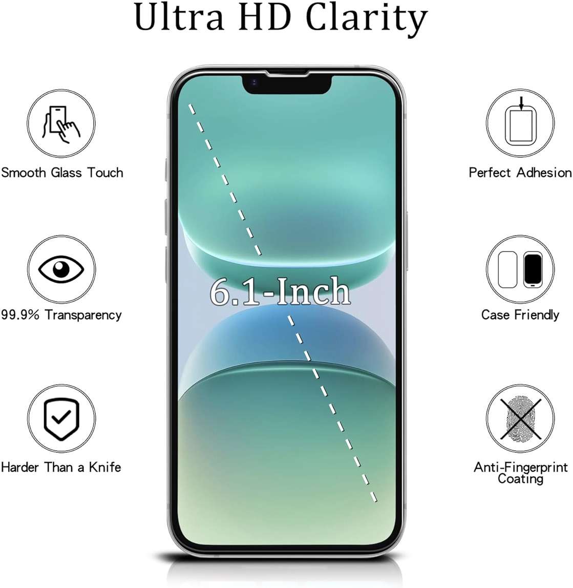 MAYtobe [2-Pack Screen Protector for Apple iPhone 17e / iPhone 16e Tempered Glass, 9H Hardness, Anti Scratch, Easy to Install - Image 2