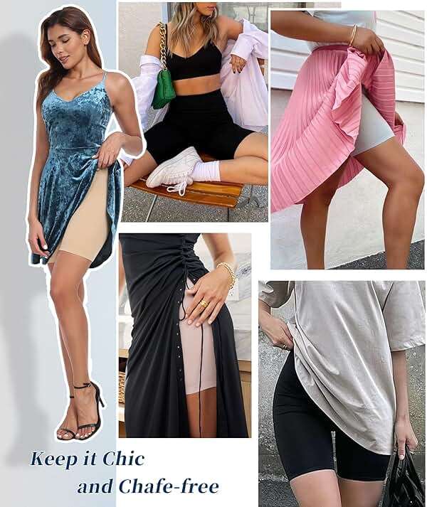 Okimay 4 Pack Slip Shorts for Under Dress Women Seamless Boyshorts Panties Anti Chafing Shorts - Image 6