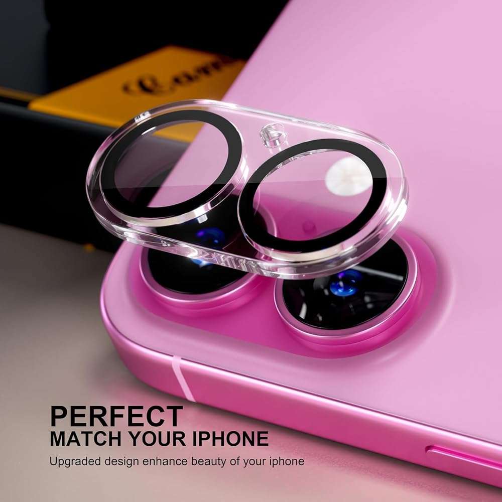 beuxece for 6 Pack iPhone 17 / iPhone 16 / iPhone 16 Plus Camera Lens Protector [Drop Protection] [Easy Installation] 9H Tempered Glass Camera Screen Protector Cover Accessories, Clear - Image 5
