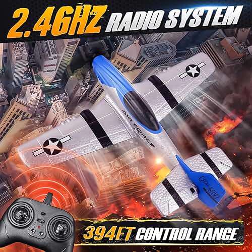 BEZGAR RC Plane, Drones for Kids, 6-axis Gyro Remote Control Airplane, RC Helicopter, Easy Control for Beginners Toys - Image 2