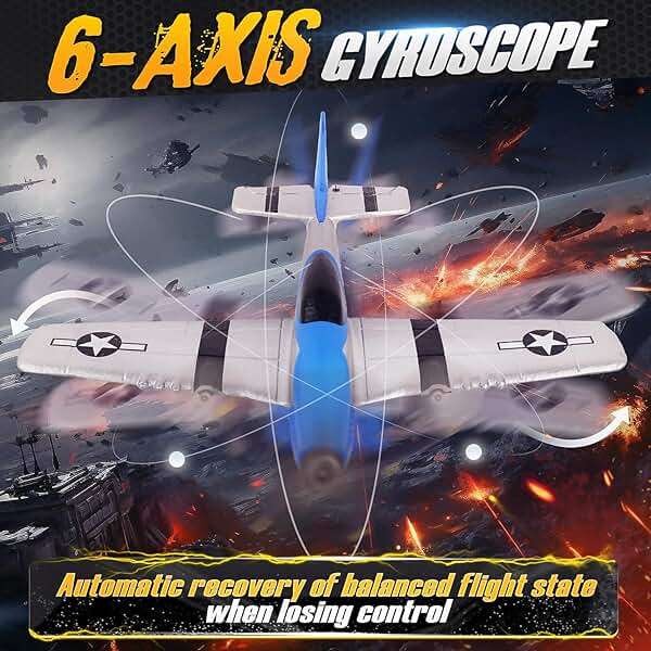 BEZGAR RC Plane, Drones for Kids, 6-axis Gyro Remote Control Airplane, RC Helicopter, Easy Control for Beginners Toys - Image 3